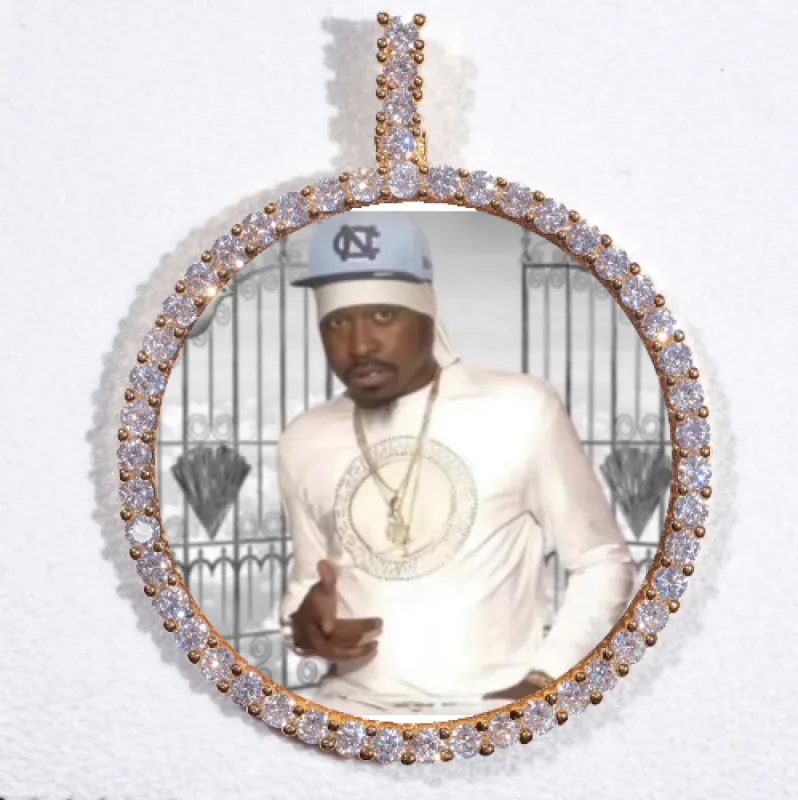 LARGE 3D CIRCLE CUSTOM PICTURE PENDANT sold by The GUU Shop