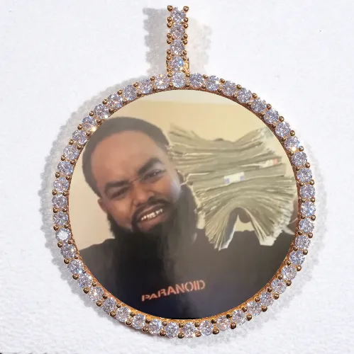 LARGE 3D CIRCLE CUSTOM PICTURE PENDANT sold by The GUU Shop