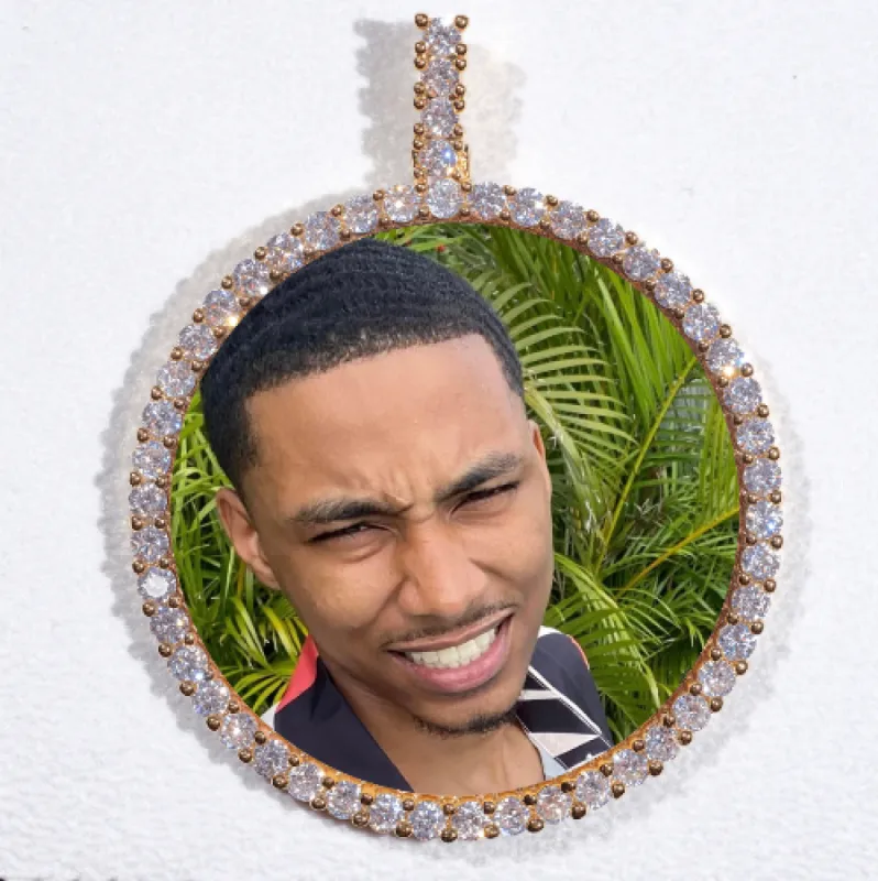 LARGE 3D CIRCLE CUSTOM PICTURE PENDANT sold by The GUU Shop