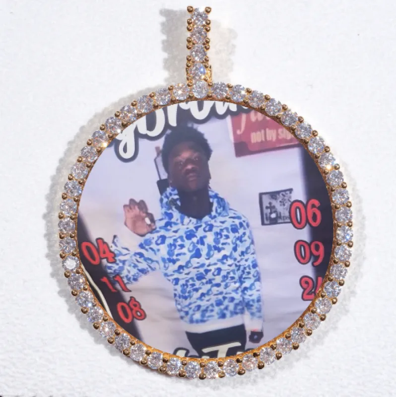 LARGE 3D CIRCLE CUSTOM PICTURE PENDANT sold by The GUU Shop