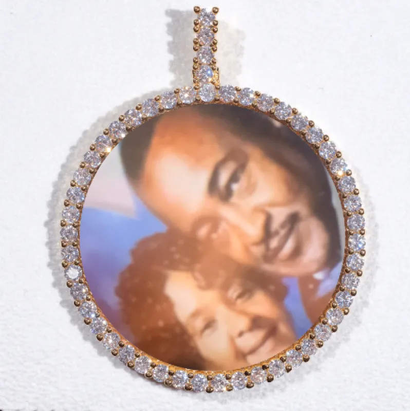 LARGE 3D CIRCLE CUSTOM PICTURE PENDANT sold by The GUU Shop