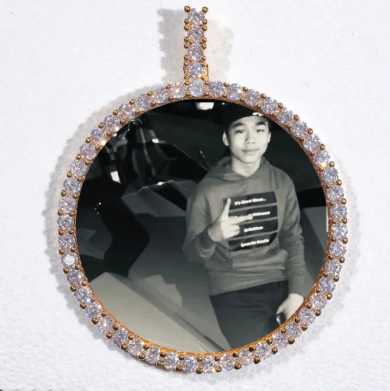 LARGE 3D CIRCLE CUSTOM PICTURE PENDANT sold by The GUU Shop