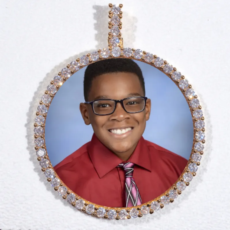 LARGE 3D CIRCLE CUSTOM PICTURE PENDANT sold by The GUU Shop