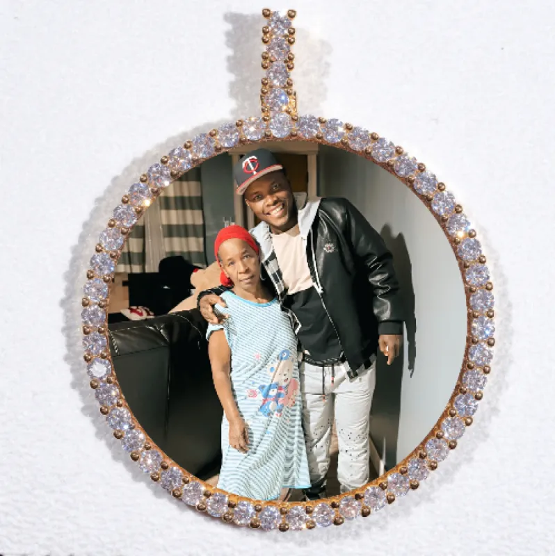 LARGE 3D CIRCLE CUSTOM PICTURE PENDANT sold by The GUU Shop