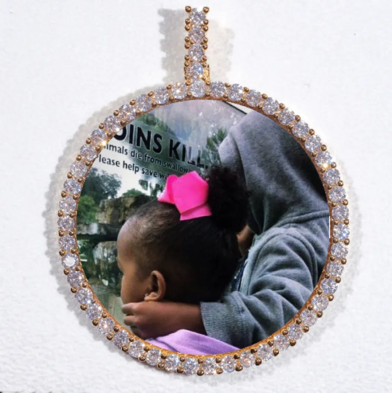 LARGE 3D CIRCLE CUSTOM PICTURE PENDANT sold by The GUU Shop
