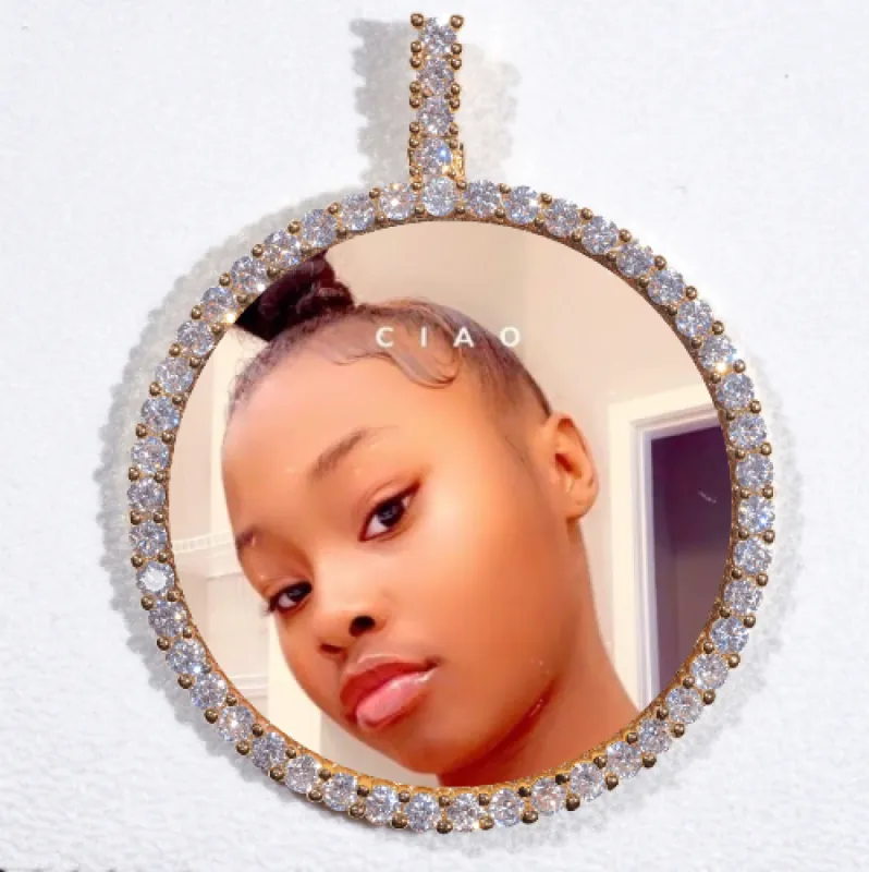 LARGE 3D CIRCLE CUSTOM PICTURE PENDANT sold by The GUU Shop