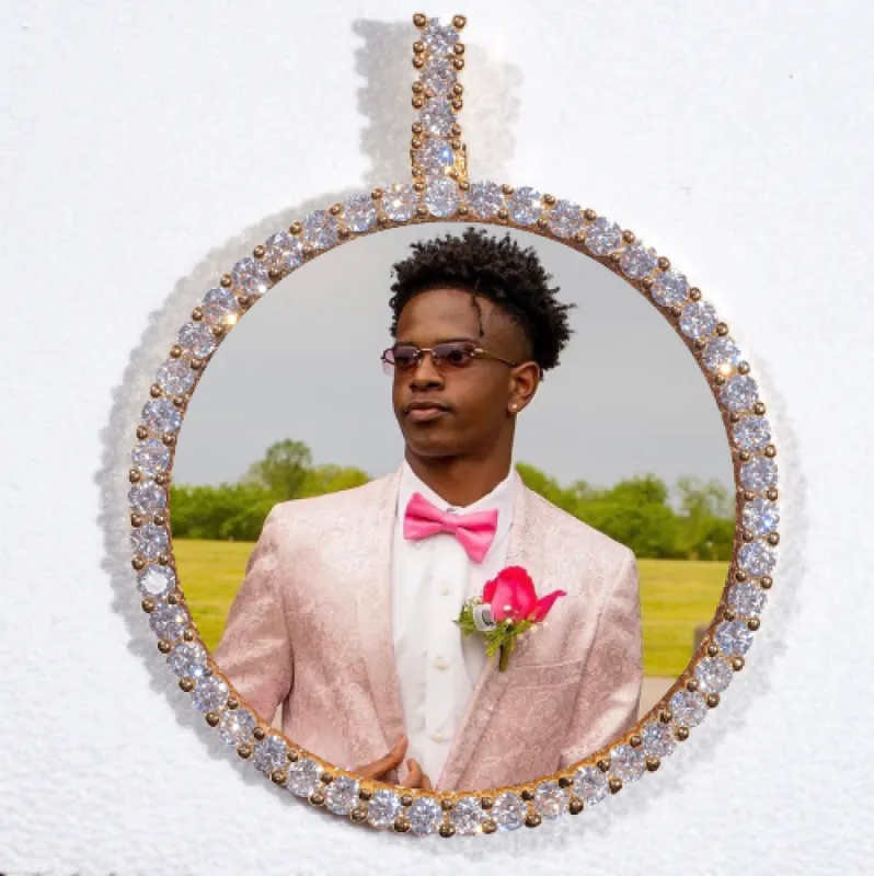 LARGE 3D CIRCLE CUSTOM PICTURE PENDANT sold by The GUU Shop