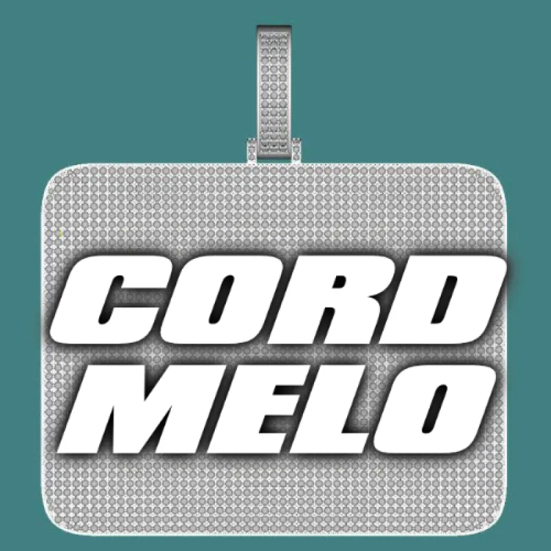 CUSTOM LETTER NECKLACE 3D BIG SQUARE sold by The GUU Shop