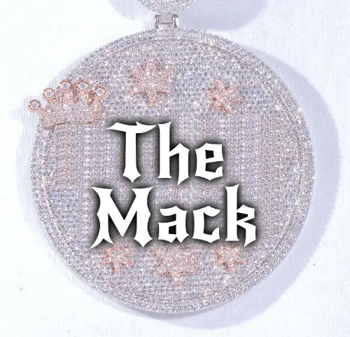 CUSTOM LETTER NECKLACE 3D BIG CROWN DISC sold by The GUU Shop