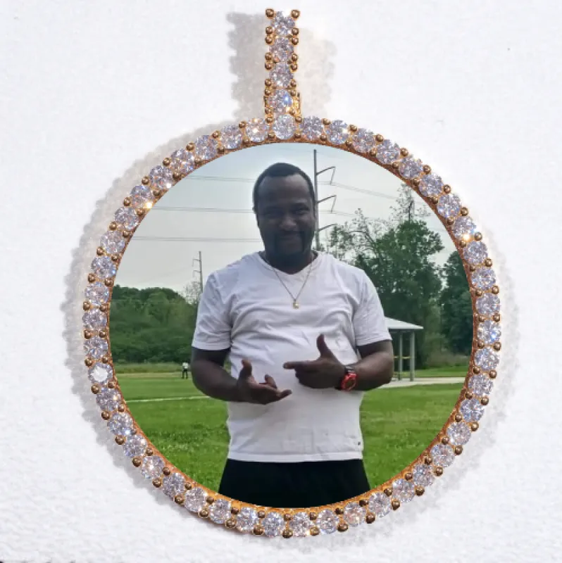 LARGE 3D CIRCLE CUSTOM PICTURE PENDANT sold by The GUU Shop