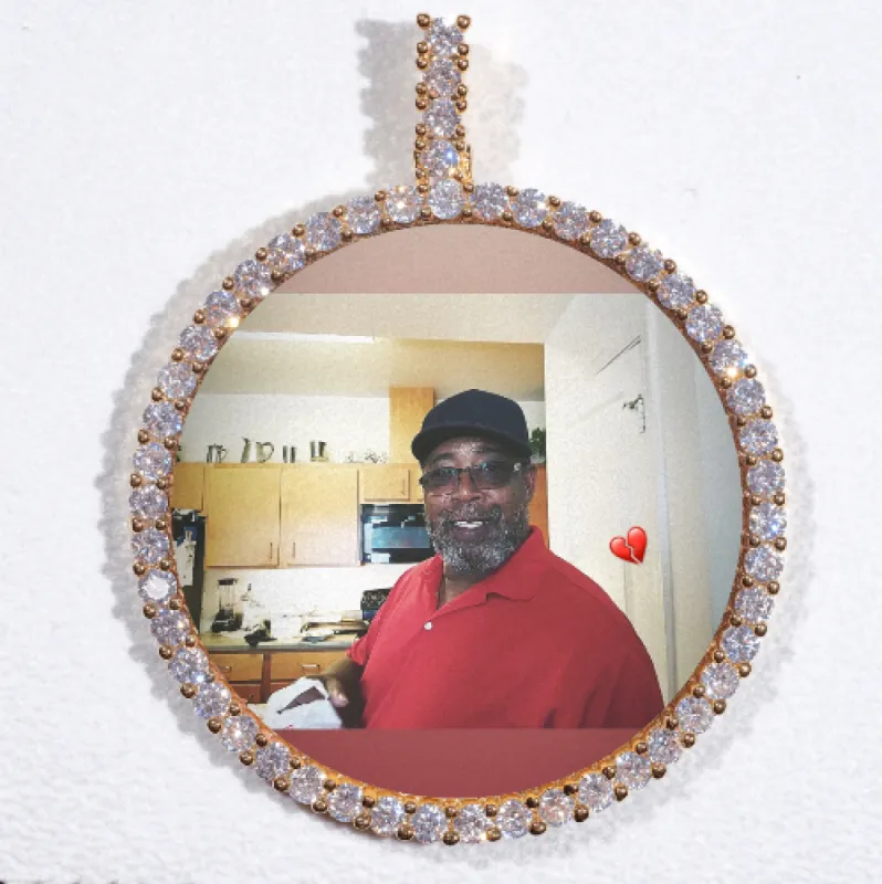 LARGE 3D CIRCLE CUSTOM PICTURE PENDANT sold by The GUU Shop