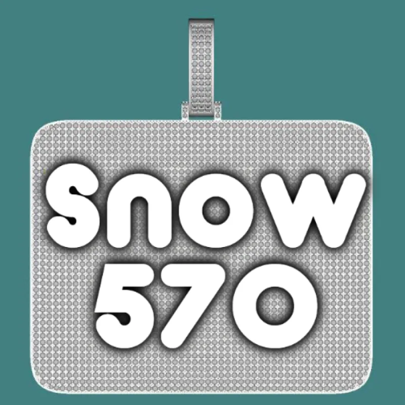 CUSTOM LETTER NECKLACE 3D BIG SQUARE sold by The GUU Shop