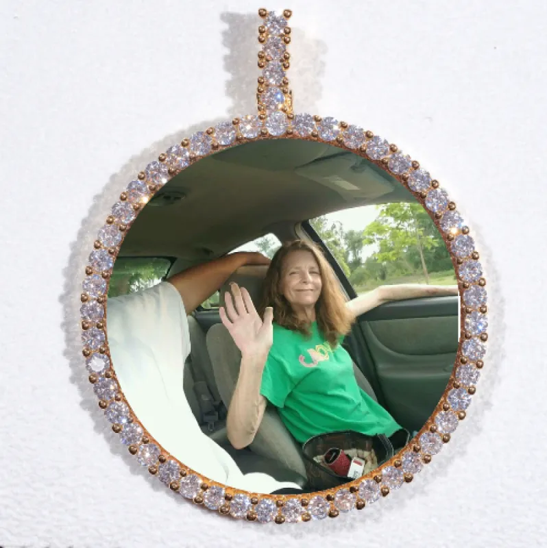 LARGE 3D CIRCLE CUSTOM PICTURE PENDANT sold by The GUU Shop