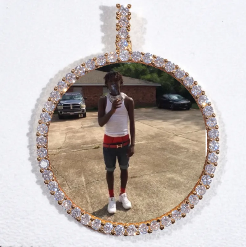 LARGE 3D CIRCLE CUSTOM PICTURE PENDANT sold by The GUU Shop