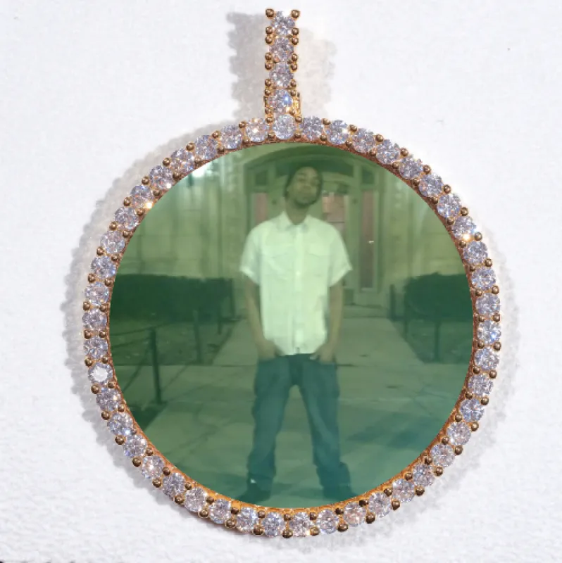 LARGE 3D CIRCLE CUSTOM PICTURE PENDANT sold by The GUU Shop