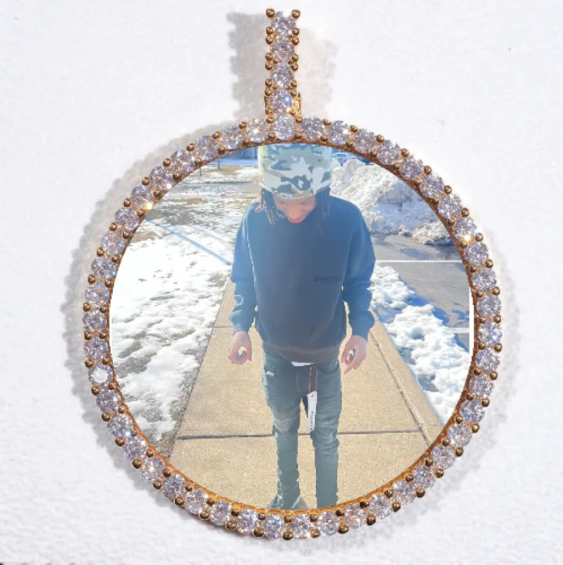 LARGE 3D CIRCLE CUSTOM PICTURE PENDANT sold by The GUU Shop