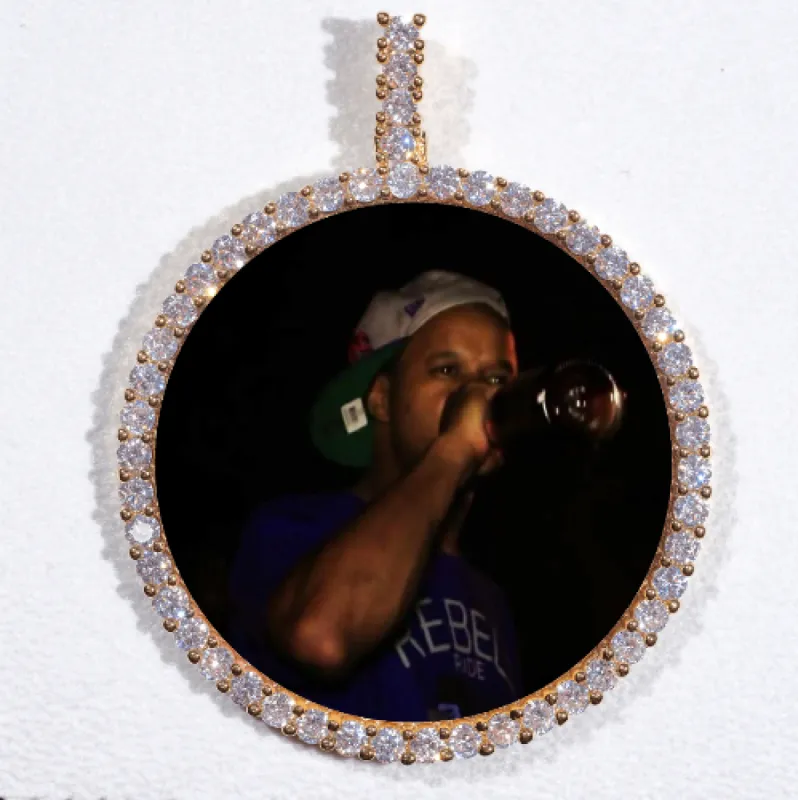 LARGE 3D CIRCLE CUSTOM PICTURE PENDANT sold by The GUU Shop