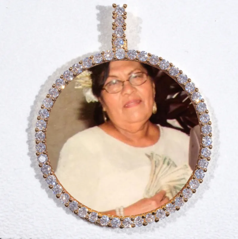 LARGE 3D CIRCLE CUSTOM PICTURE PENDANT sold by The GUU Shop