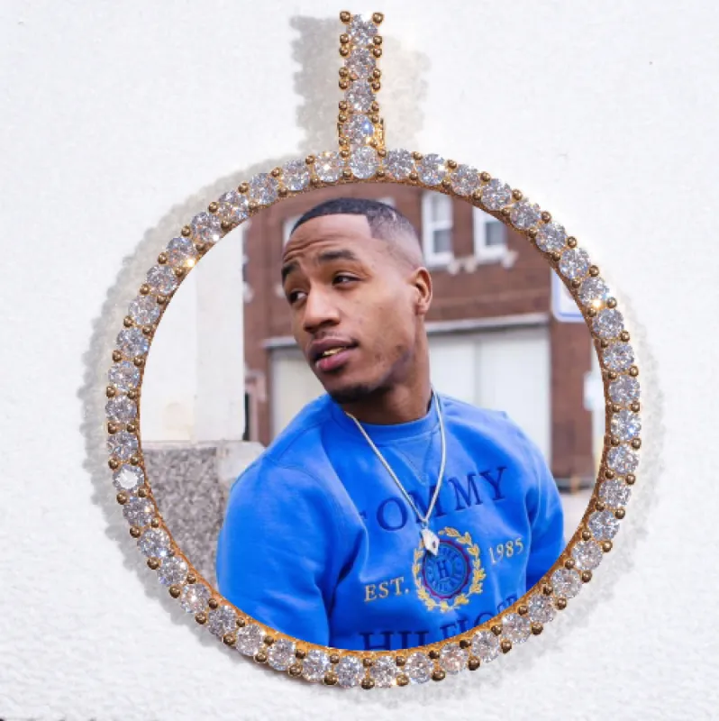 LARGE 3D CIRCLE CUSTOM PICTURE PENDANT sold by The GUU Shop