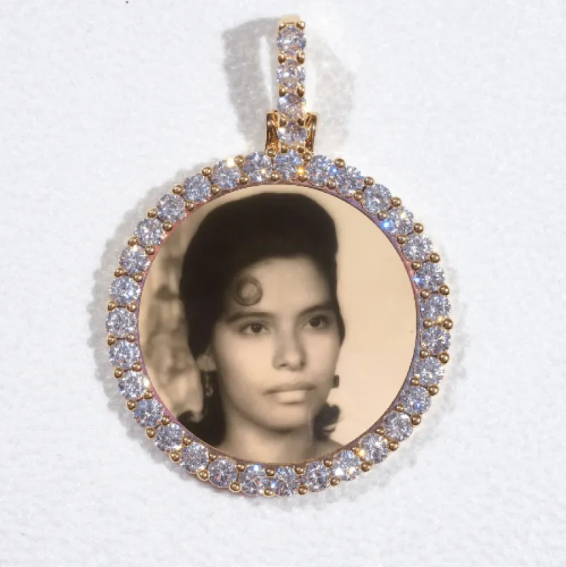 3D CIRCLE CUSTOM PICTURE PENDANT SMALL SIZE sold by The GUU Shop