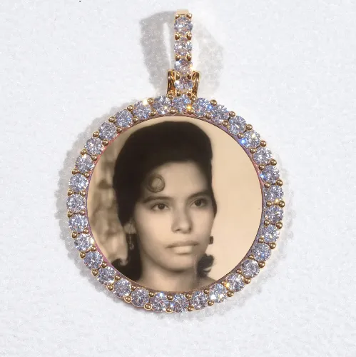 3D CIRCLE CUSTOM PICTURE PENDANT SMALL SIZE sold by The GUU Shop
