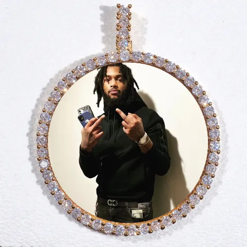 LARGE 3D CIRCLE CUSTOM PICTURE PENDANT sold by The GUU Shop