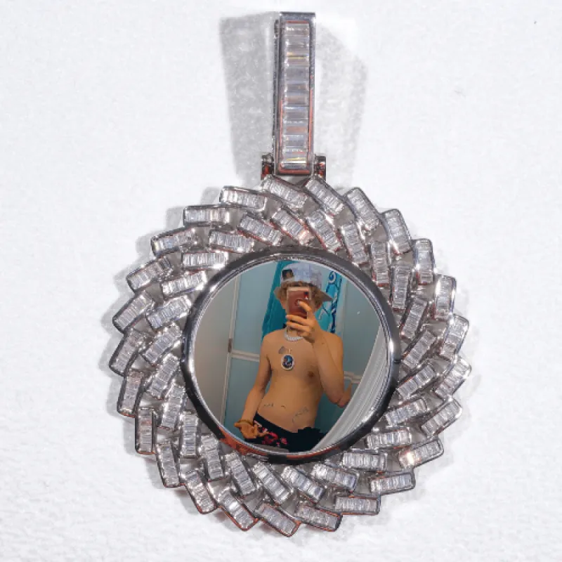 Large 3D Baguette Custom Picture Pendant sold by The GUU Shop