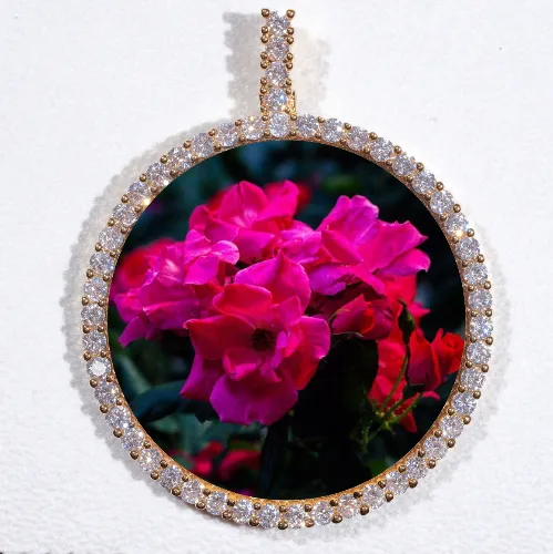 LARGE 3D CIRCLE CUSTOM PICTURE PENDANT sold by The GUU Shop