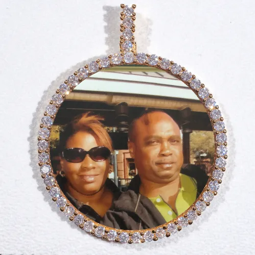 LARGE 3D CIRCLE CUSTOM PICTURE PENDANT sold by The GUU Shop
