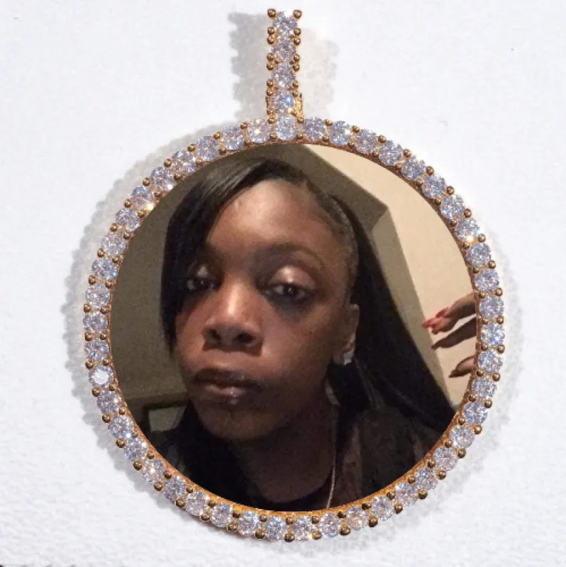 LARGE 3D CIRCLE CUSTOM PICTURE PENDANT sold by The GUU Shop