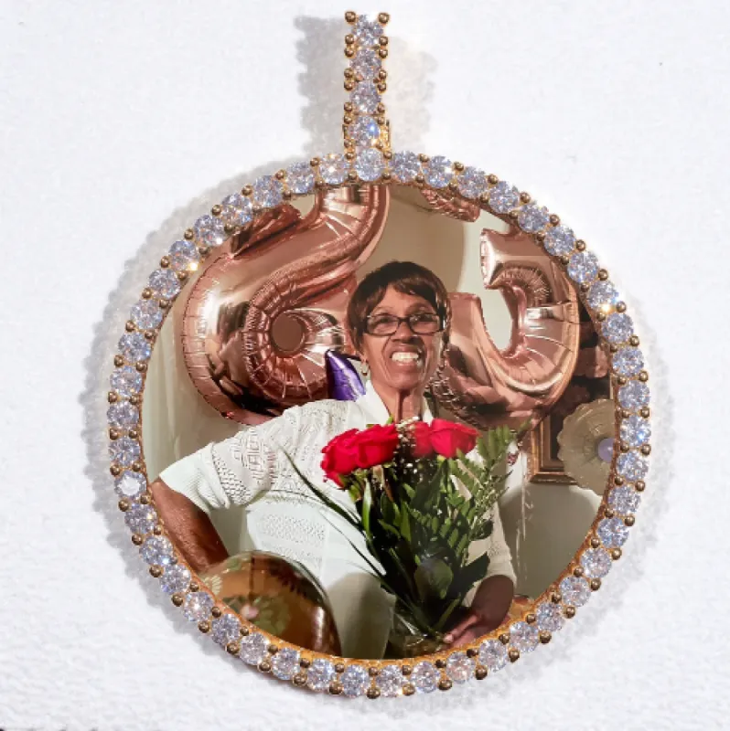 LARGE 3D CIRCLE CUSTOM PICTURE PENDANT sold by The GUU Shop