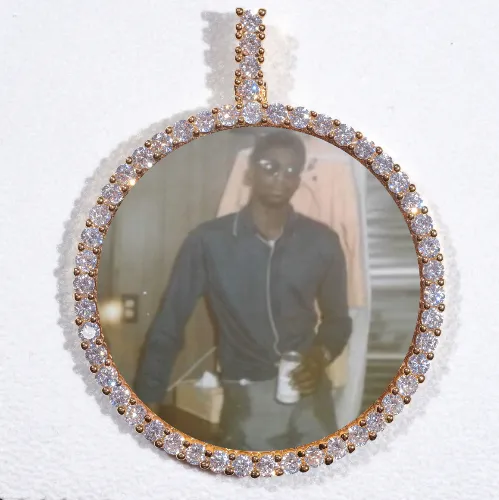 LARGE 3D CIRCLE CUSTOM PICTURE PENDANT sold by The GUU Shop