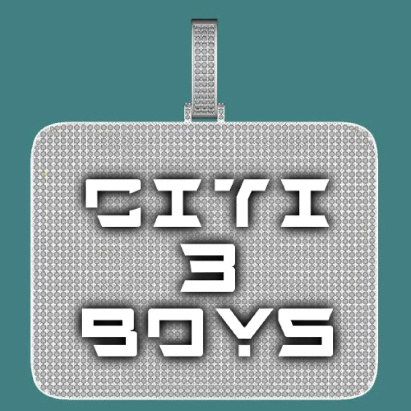 CUSTOM LETTER NECKLACE 3D BIG SQUARE sold by The GUU Shop