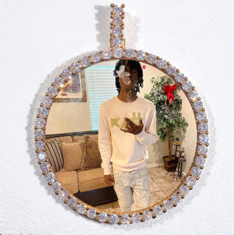 LARGE 3D CIRCLE CUSTOM PICTURE PENDANT sold by The GUU Shop
