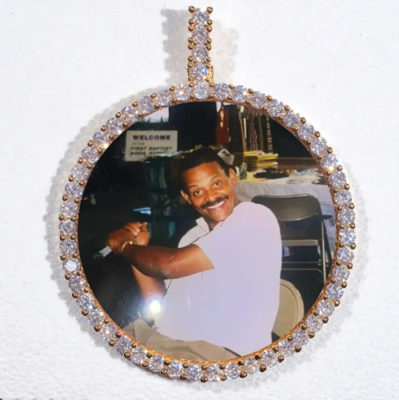 LARGE 3D CIRCLE CUSTOM PICTURE PENDANT sold by The GUU Shop