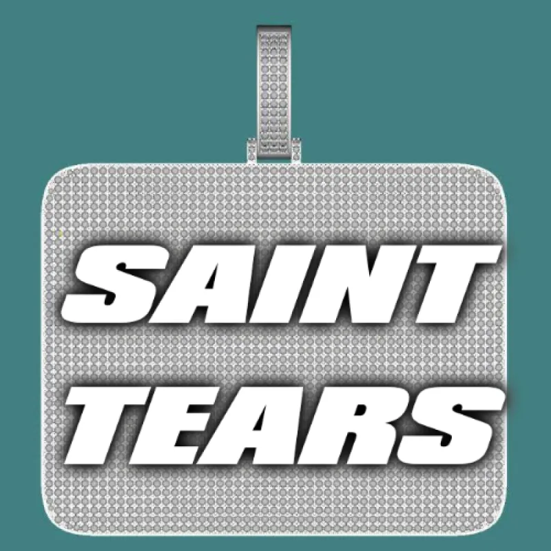 CUSTOM LETTER NECKLACE 3D BIG SQUARE sold by The GUU Shop