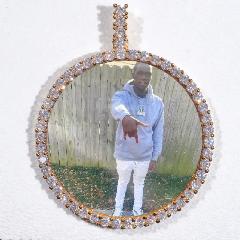 LARGE 3D CIRCLE CUSTOM PICTURE PENDANT sold by The GUU Shop