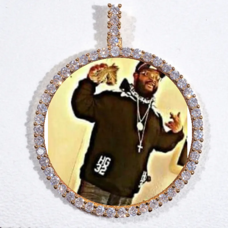 LARGE 3D CIRCLE CUSTOM PICTURE PENDANT sold by The GUU Shop