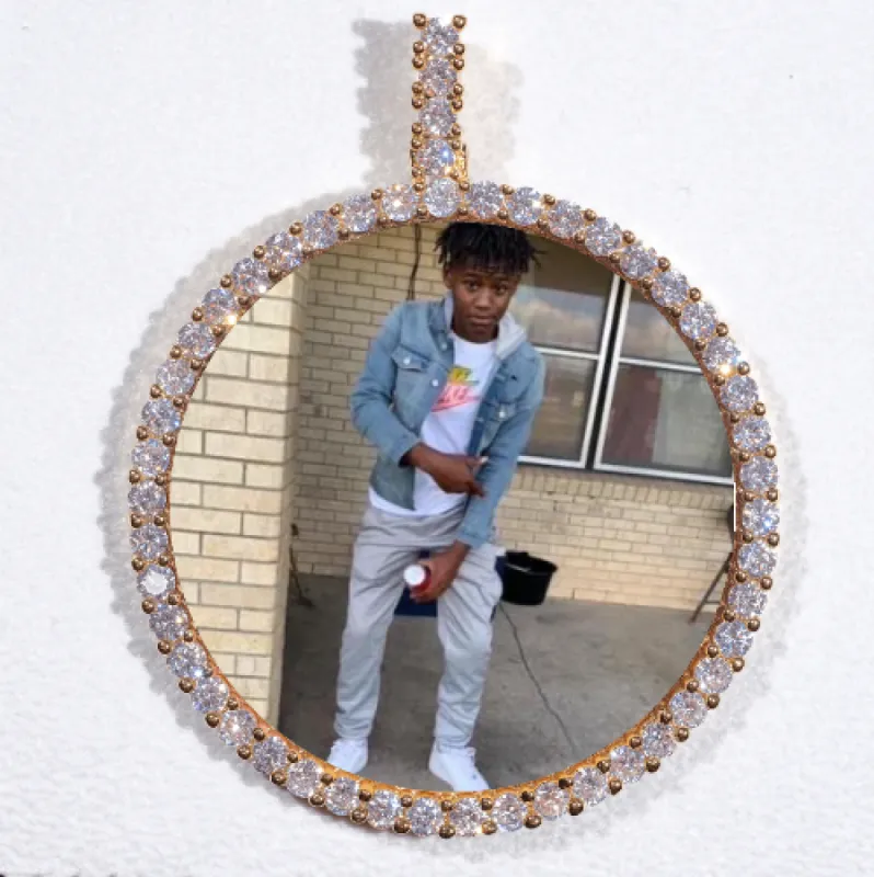 LARGE 3D CIRCLE CUSTOM PICTURE PENDANT made by The GUU Shop