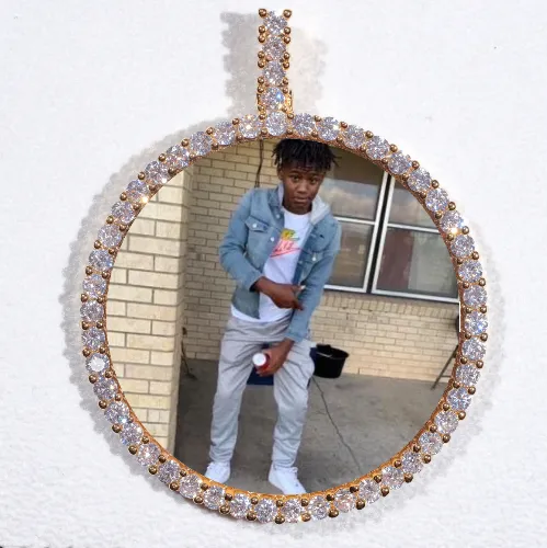 LARGE 3D CIRCLE CUSTOM PICTURE PENDANT sold by The GUU Shop