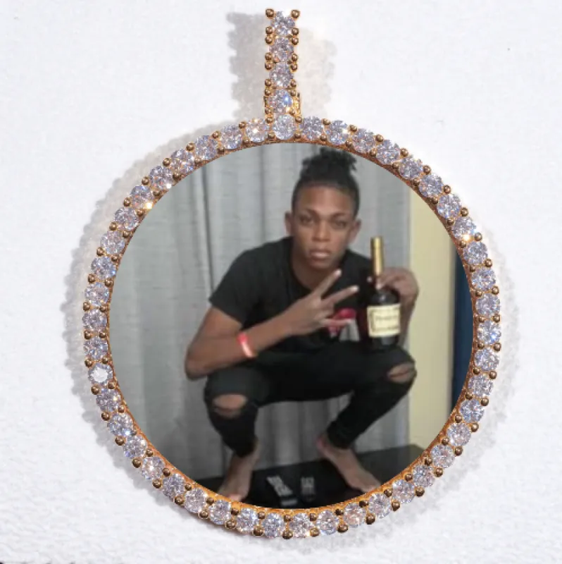 LARGE 3D CIRCLE CUSTOM PICTURE PENDANT sold by The GUU Shop