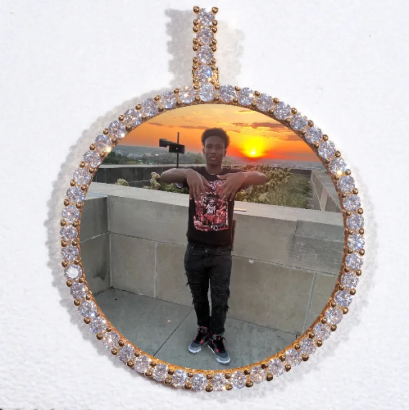 LARGE 3D CIRCLE CUSTOM PICTURE PENDANT sold by The GUU Shop