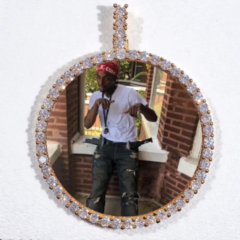 LARGE 3D CIRCLE CUSTOM PICTURE PENDANT sold by The GUU Shop
