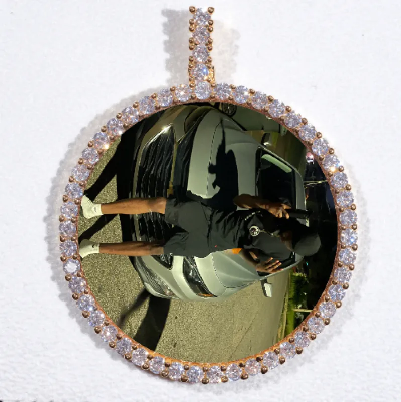 LARGE 3D CIRCLE CUSTOM PICTURE PENDANT sold by The GUU Shop