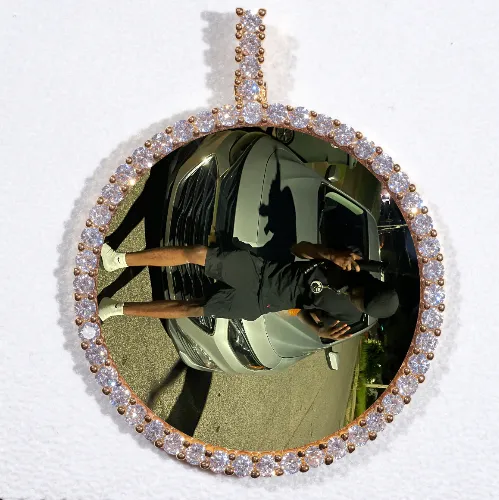 LARGE 3D CIRCLE CUSTOM PICTURE PENDANT sold by The GUU Shop