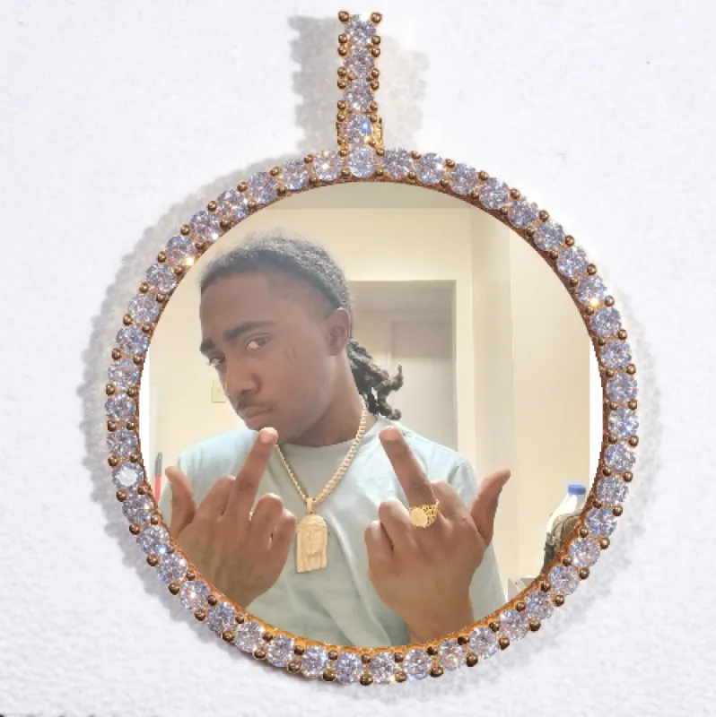 LARGE 3D CIRCLE CUSTOM PICTURE PENDANT sold by The GUU Shop