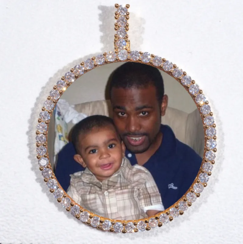 LARGE 3D CIRCLE CUSTOM PICTURE PENDANT sold by The GUU Shop