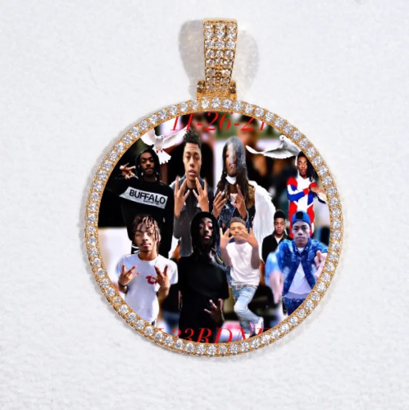 MEDIUM 3D CIRCLE CUSTOM PICTURE PENDANT made by The GUU Shop