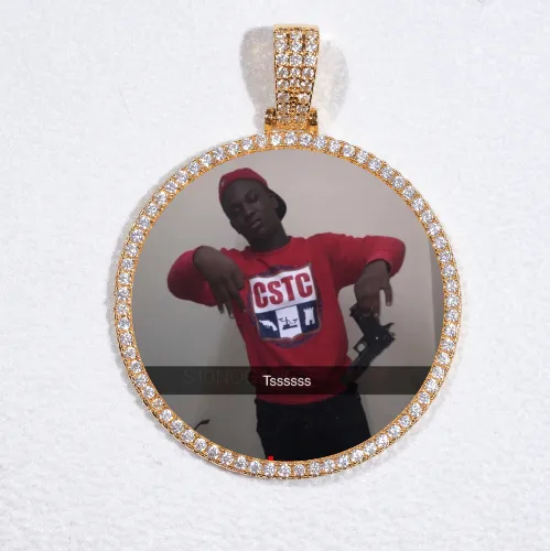 MEDIUM 3D CIRCLE CUSTOM PICTURE PENDANT sold by The GUU Shop