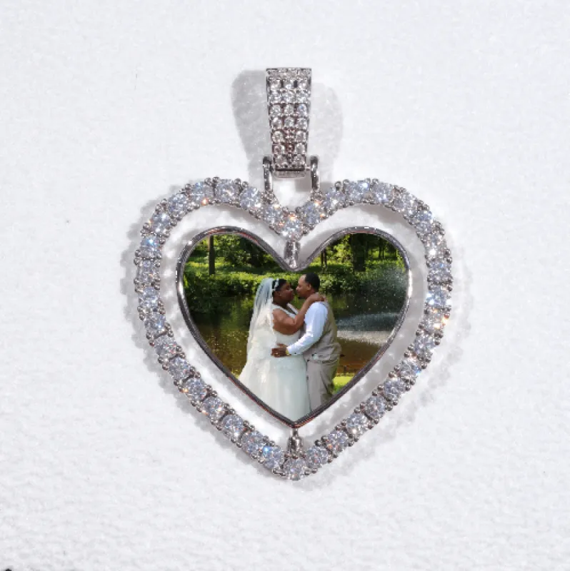 3D Spinning 2-Faced Heart Custom Picture Pendant sold by The GUU Shop